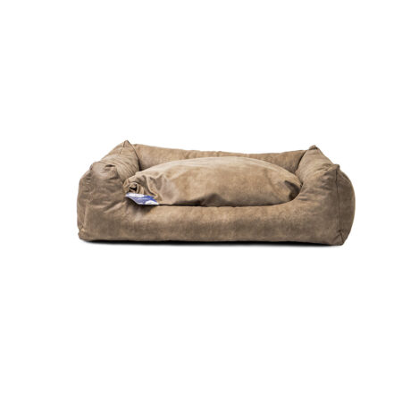 Let's Sleep Sweet Dreams Hondenmand Met Kussen Taupe